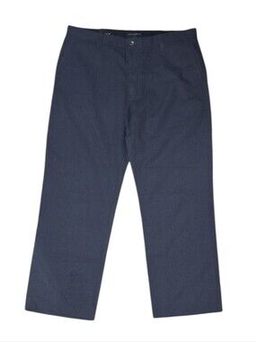 NWT Mens Banana Republic Navy Blue Chinos Linen Cotton Blend Size 36x30